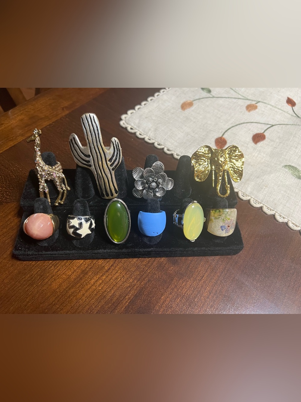 Assorted Decorative Rings Set in Mixed Colors